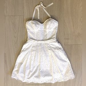 Aritzia Talula size 0 open back halter eyelet dress